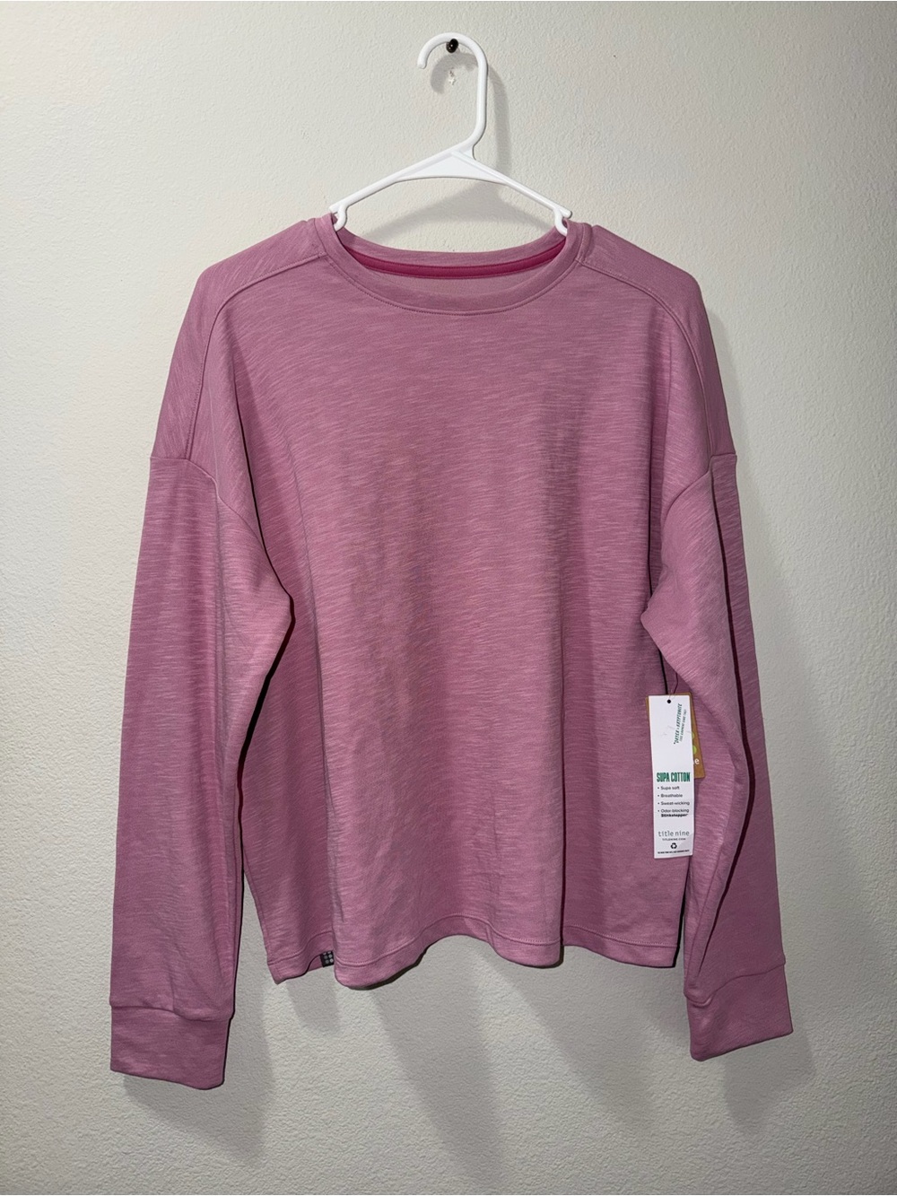 Women’s Title Nine jett long sleeve top Orchid Haze Size M Gorpcore Athleisure